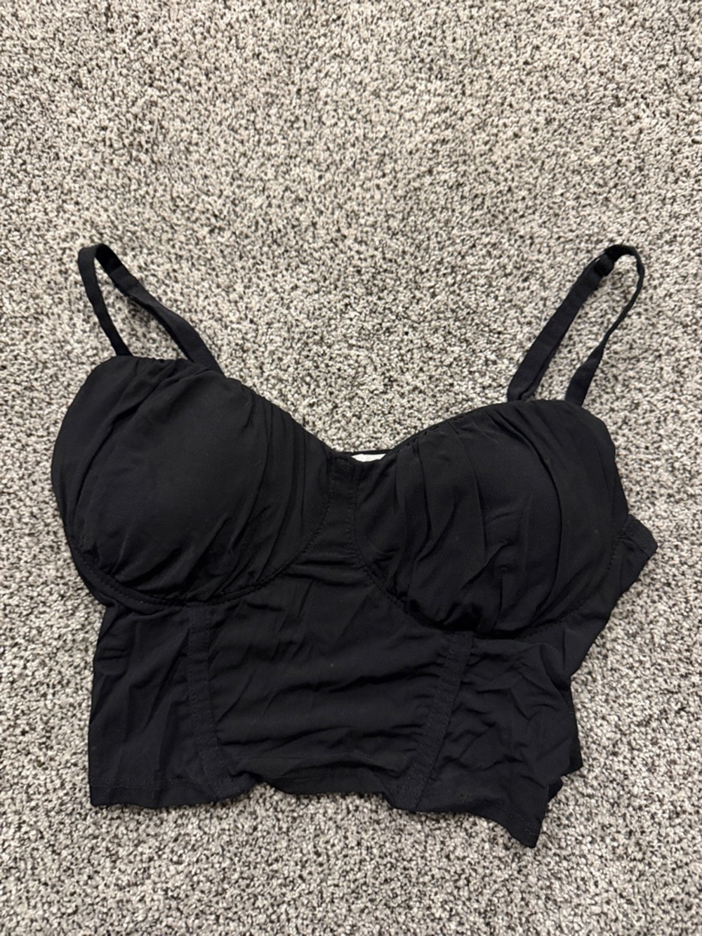 Bozzolo Black Longline Bustier Top